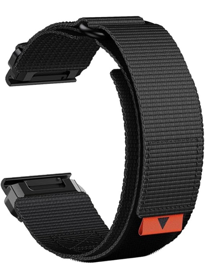 أحزمة ساعة من نايلون متين سريعة التركيب مقاس 22 ملم لساعات Garmin Fenix 7 / Fenix 6 / Fenix 5 / EPIX Pro مقاس 47 ملم، حزام معصم قابل للتعديل من نايلون شبكي قوي لساعات Forerunner 955/965 و MARQ - Image 1
